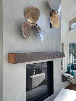 Rustic Barn Beam Mantel