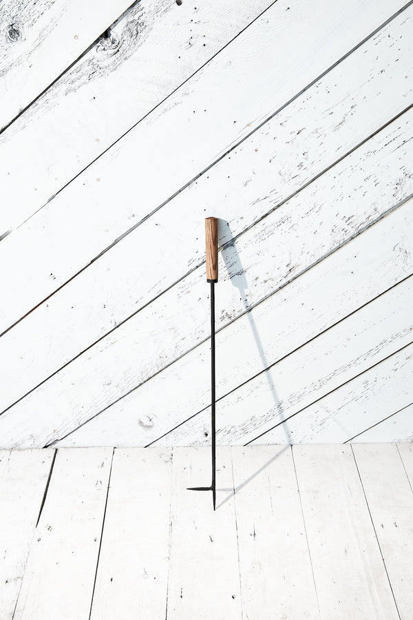 hand forged Oak & Iron Fire Poker