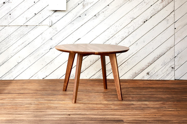 handmade round table made from solid wood