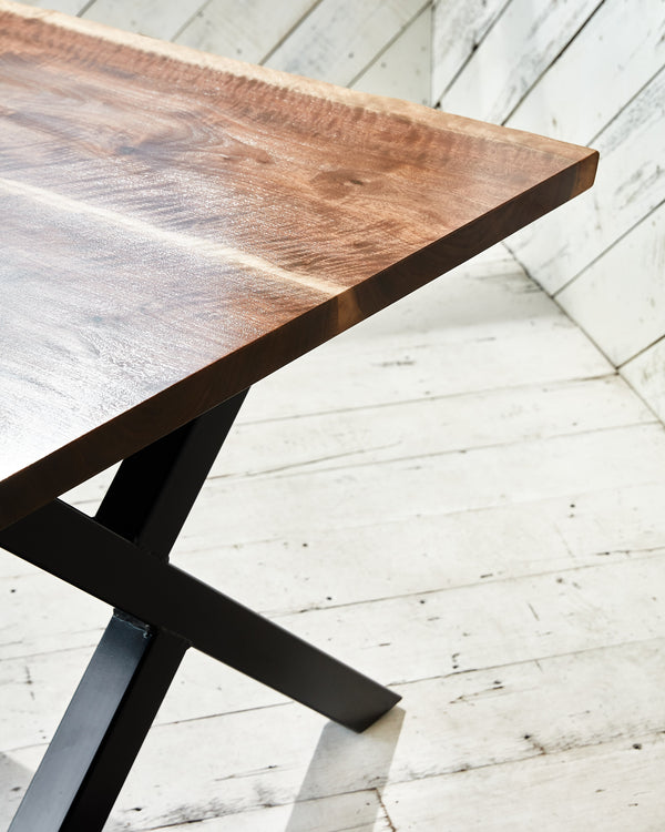 modern wood and metal table