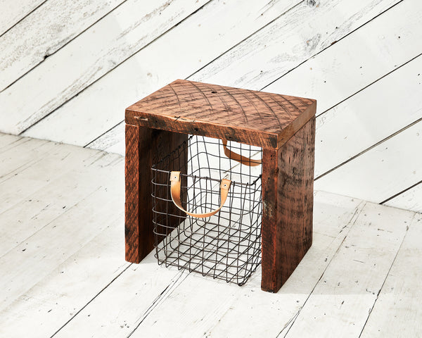 wood waterfall side table