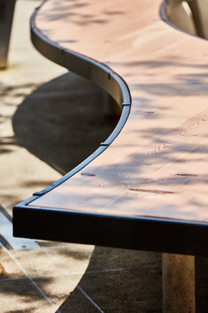 outdoor bench design detail