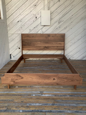 Walnut Modern Bed