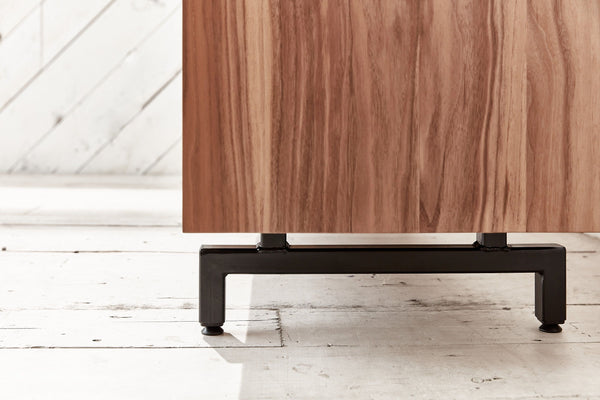 modern credenza metal base