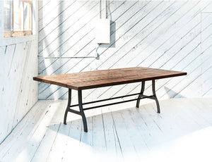 Cast Iron Leg-Dining Table - Reclaimed Fir 1
