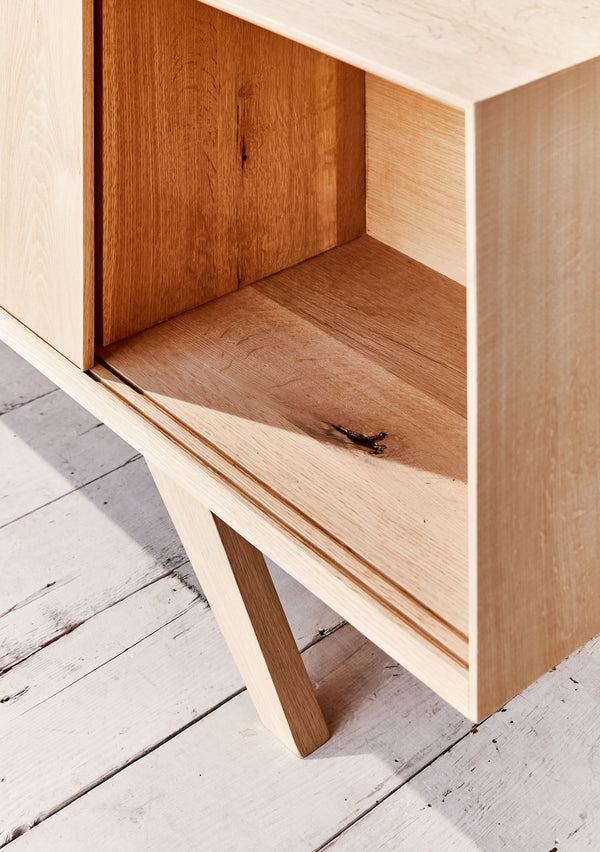 wood credenza with storage
