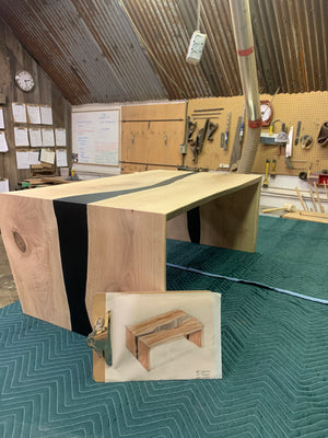 Walnut Waterfall Coffee Table 1