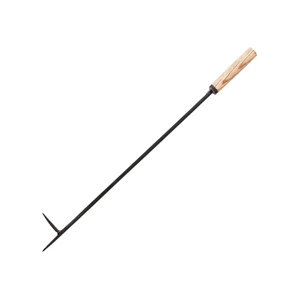 Oak & Iron Fire Poker With Hook