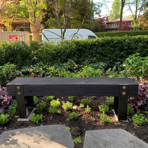 Torched Fir Outdoor Bench 3