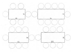 seating capacity for solid wood tables