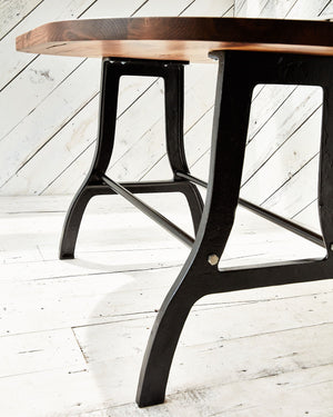 Cast Iron Leg-Dining Table - Stadium Shaped 4