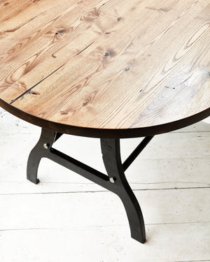 Cast Iron Leg-Dining Table - Stadium Shaped 4