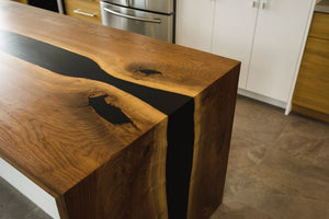 Black Walnut + Epoxy Countertop 3