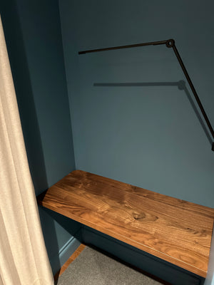 Black Walnut Floating Desk 3