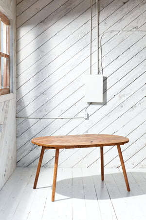 Herringbone Dining Table - Wooden Legs 10