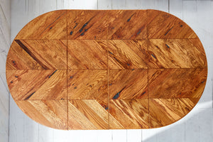 Herringbone Dining Table - Wooden Legs 11
