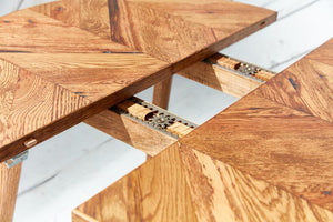 Herringbone Dining Table - Wooden Legs 3