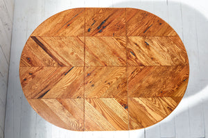 Herringbone Dining Table - Wooden Legs 4