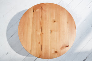 round solid wood coffee table