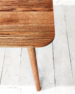 Danish dining table with rounded corners