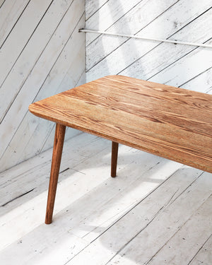 Scandinavian modern wood table