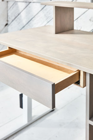 wood desk top adjustable height desk