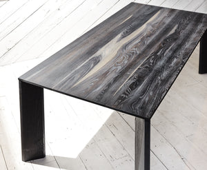 dark wood modern dining table