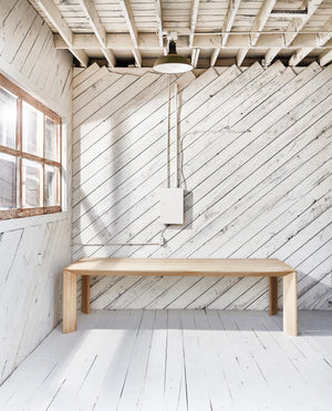 light wood modern dining table