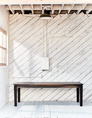 wood table with reveal detail