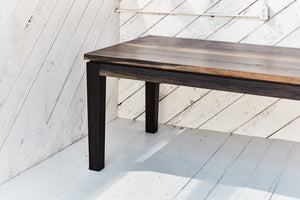 Extendable modern dining table with reveal detail