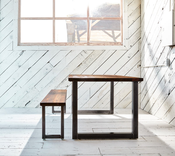 modern industrial dining table