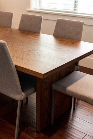 solid wood dining table