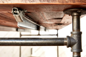 industrial metal table deisgn details