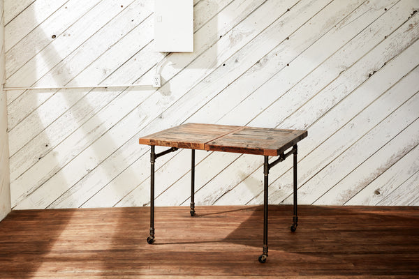 industrial dining table with extensions