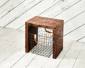 wood waterfall side table