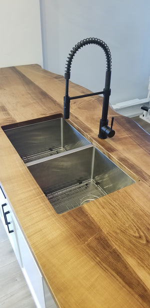 Live Edge Black Walnut Island Counter 5