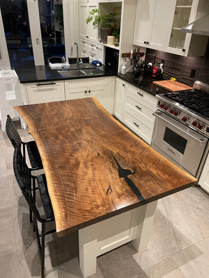 Live Edge Black Walut Island Counter 1