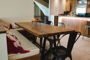 Cast Iron Leg-Dining Table - Reclaimed Oak 3