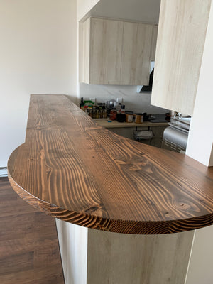 Oiled Walnut Fir Bar Counter 2