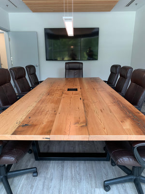 Quadra Conference Table in Rustic Fir 5