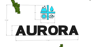 Aurora - Wooden Sign 2