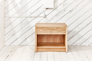 Powder Room White Oak Vanity 1