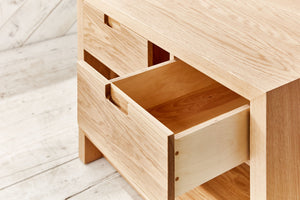 Powder Room White Oak Vanity 2