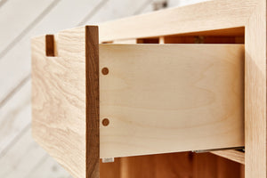 Powder Room White Oak Vanity 5