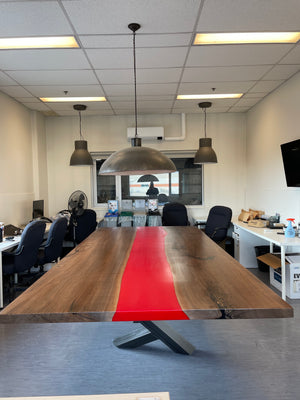 Walnut Epoxy River Conference Table 1