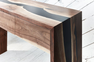Black Walnut Epoxy River Console Table 2