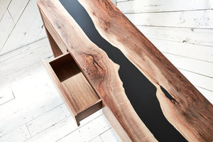 Black Walnut Epoxy River Console Table 4
