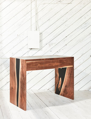 Black Walnut Epoxy River Console Table 5