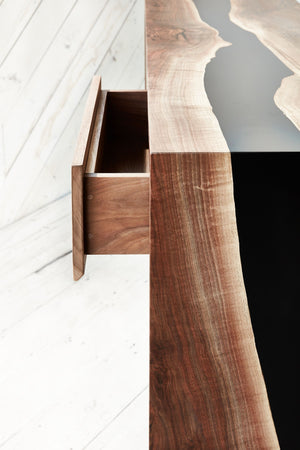 Black Walnut Epoxy River Console Table 6