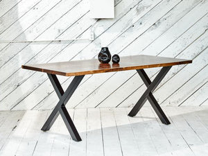 wood and metal dining table gallery